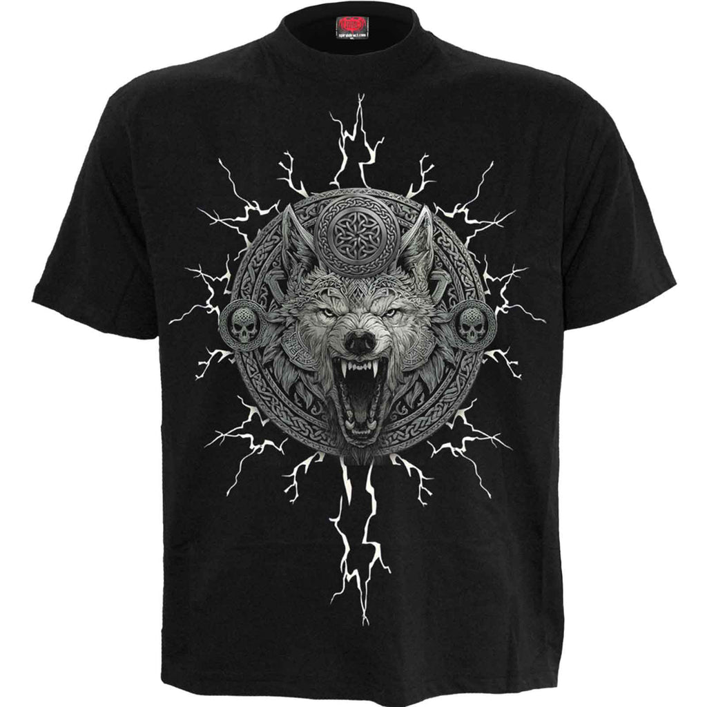 Spiral Unisex T-Shirt: Valhalla (Black) (Back Print)