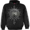 Spiral Unisex Pullover Hoodie: Valhalla (Black) (Back & Sleeve Print)