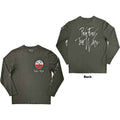 Pink Floyd Unisex Long Sleeve T-Shirt: The Wall Hammers Logo (Green) (Back & Sleeve Print)