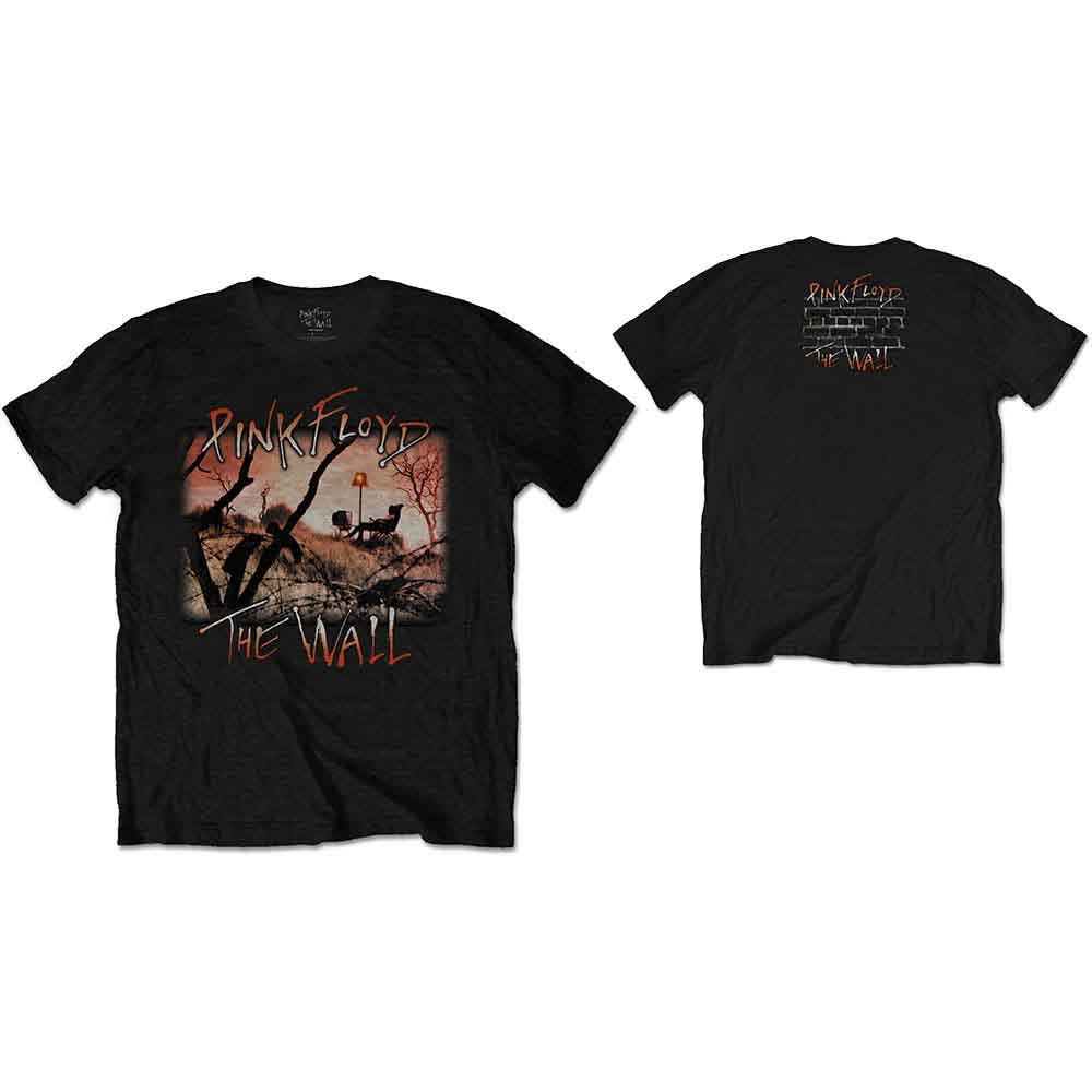 Pink Floyd Unisex T-Shirt: The Wall Meadow (Black) (Back Print)