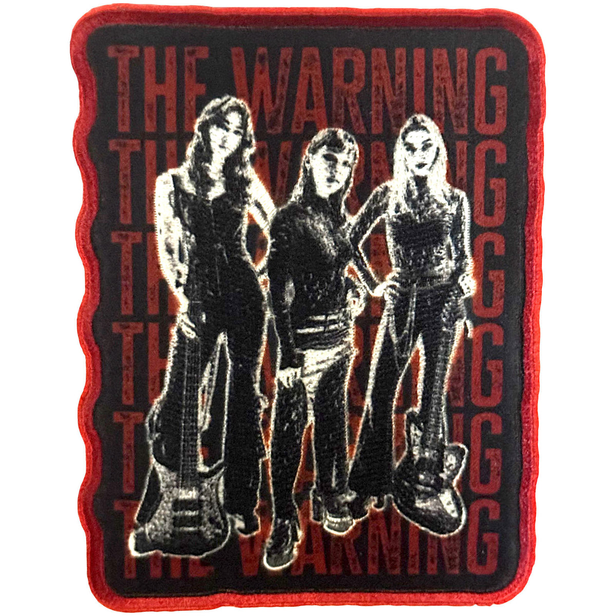 The Warning Woven Patch: Stacked