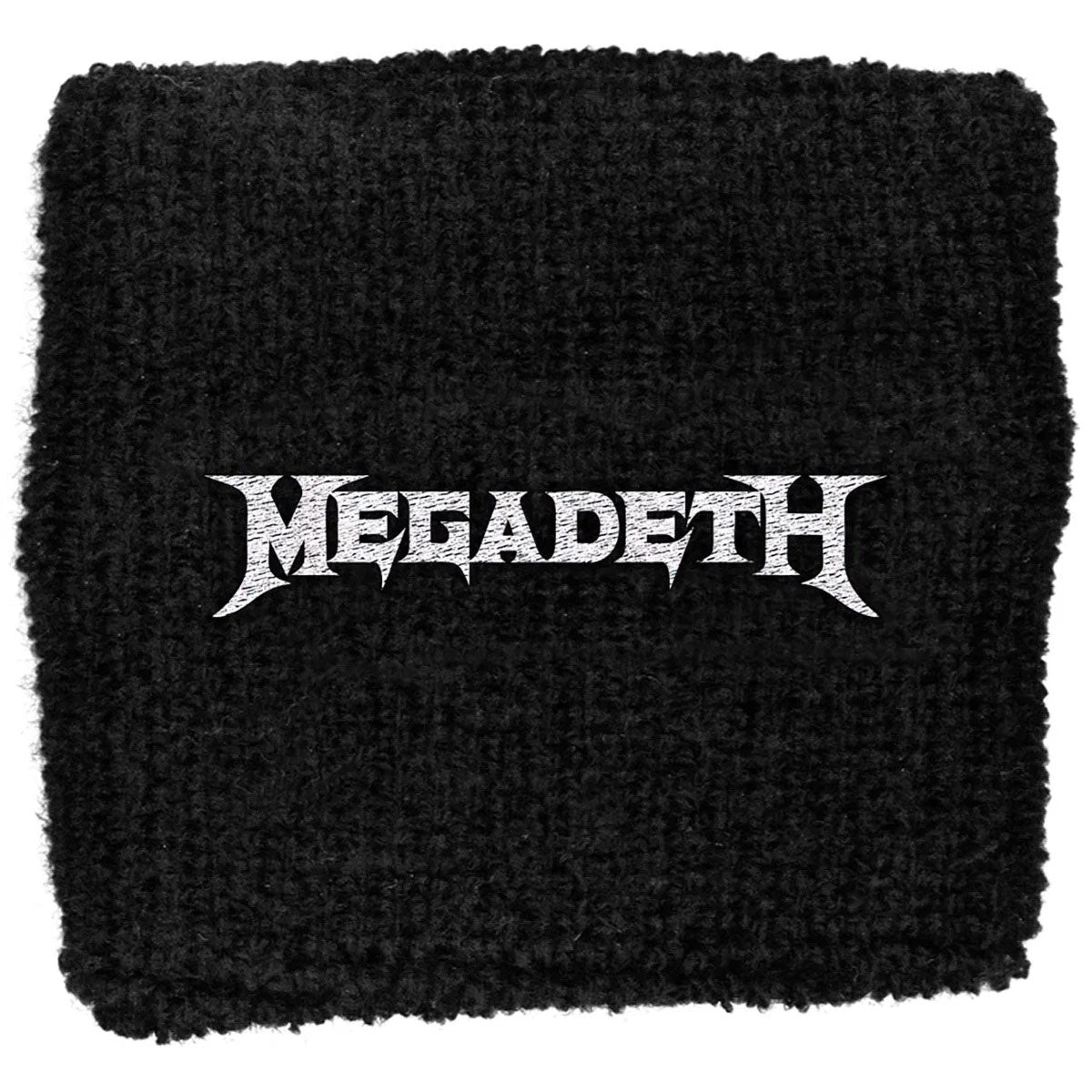 Megadeth Unisex Embroidered Wristband: Logo (Black)