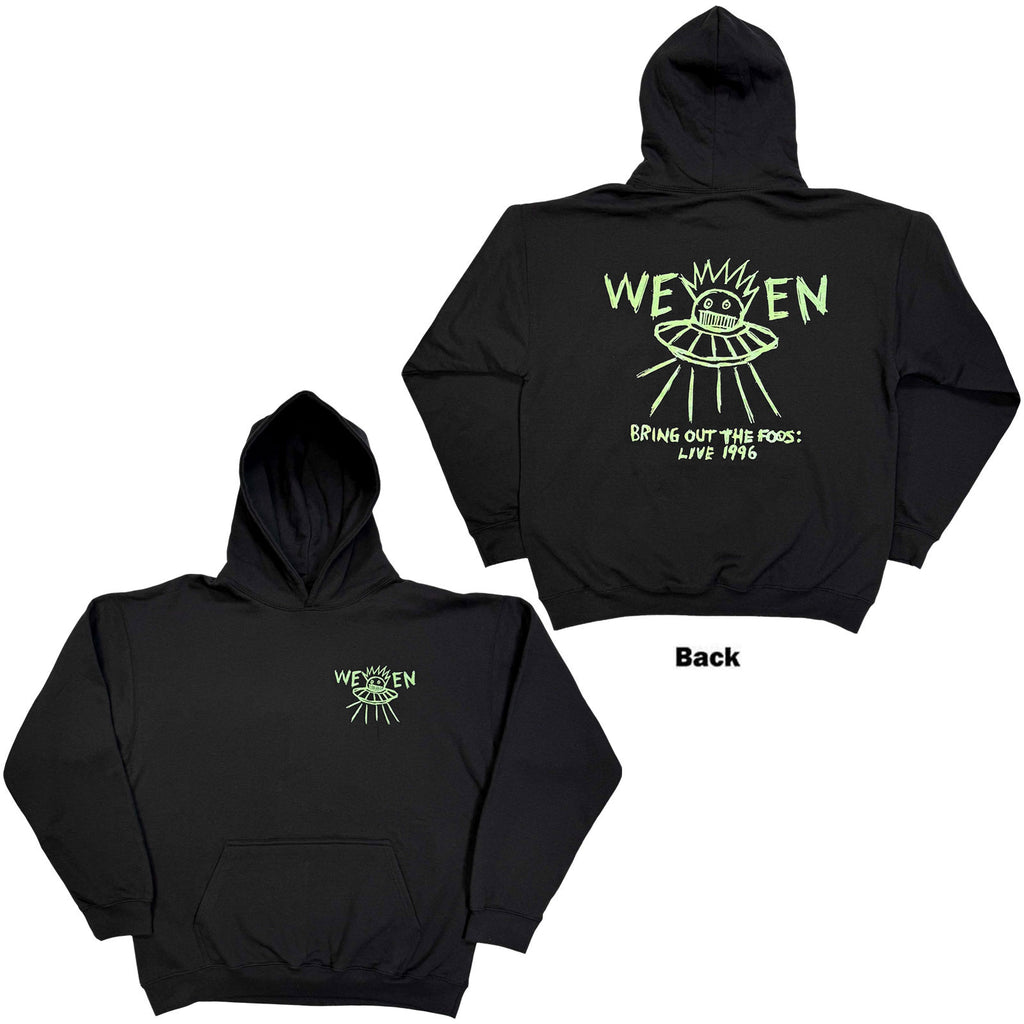 Ween Unisex Pullover Hoodie: Bring Out The Foos (Black) (Back Print)