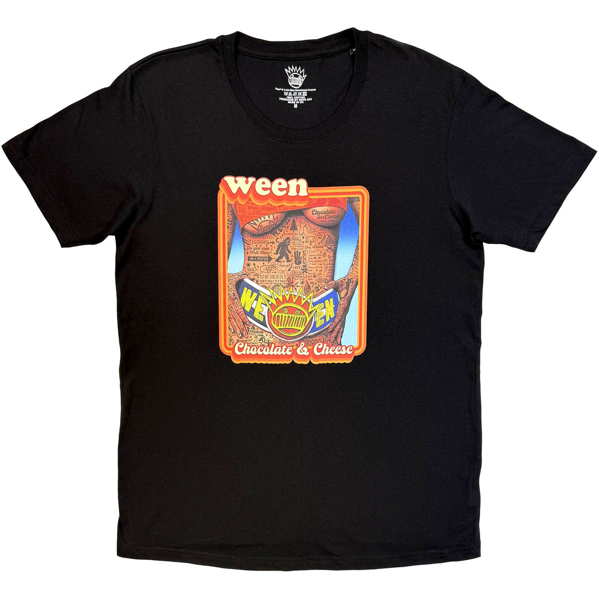 Ween Unisex T-Shirt: Chocolate & Cheese (Black)