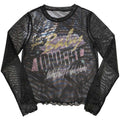 Whitney Houston Ladies Long Sleeve Mesh Crop Top: I'm Your Baby (Black)