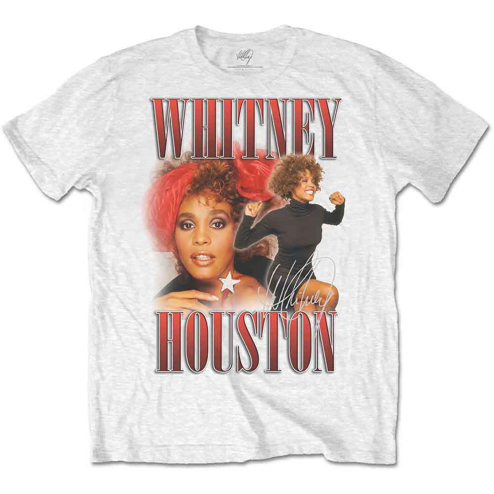 Whitney Houston Unisex T-Shirt: 90s Homage (White)