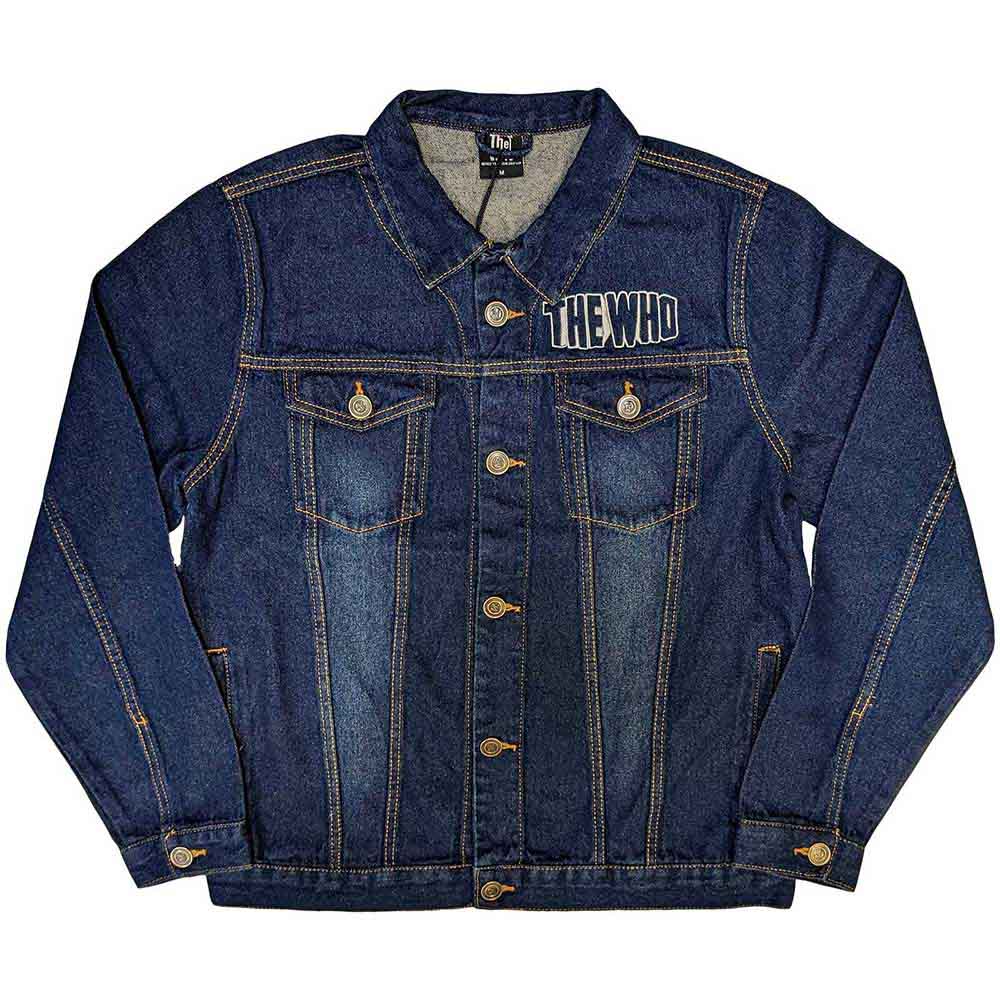 The Who Unisex Denim Jacket: Long Live Rock (Denim Blue) (Back Print)