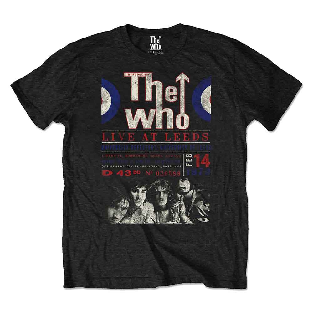 The Who Unisex T-Shirt: Live At Leeds '70 (Black)