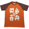 The Who Unisex Raglan T-Shirt: Faces (Brown & Orange)