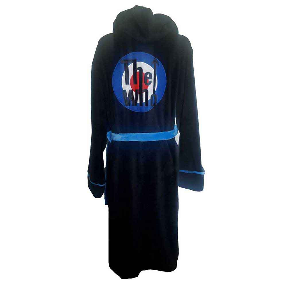 The Who Unisex Bathrobe: Target Logo (Black) (Back Print)