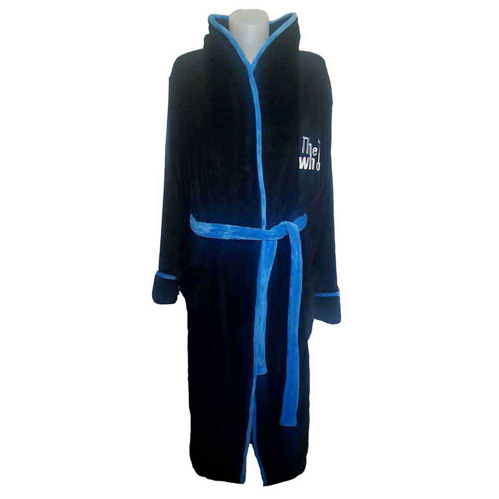 The Who Unisex Bathrobe: Target Logo (Black) (Back Print)