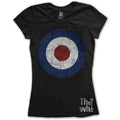The Who Ladies T-Shirt: Target Distressed (Black)