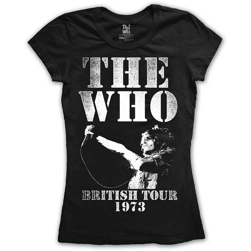 The Who Ladies T-Shirt: British Tour 1973 (Black)