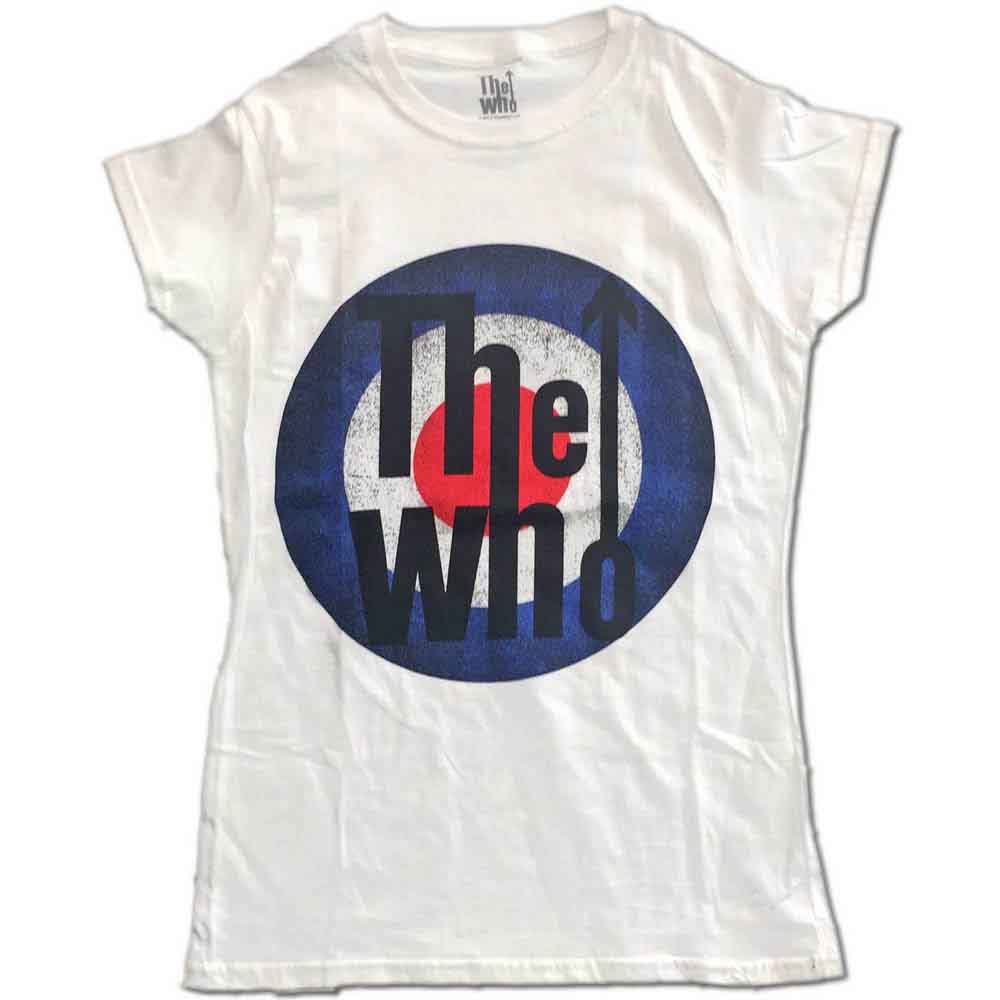 The Who Ladies T-Shirt: Vintage Target (White)