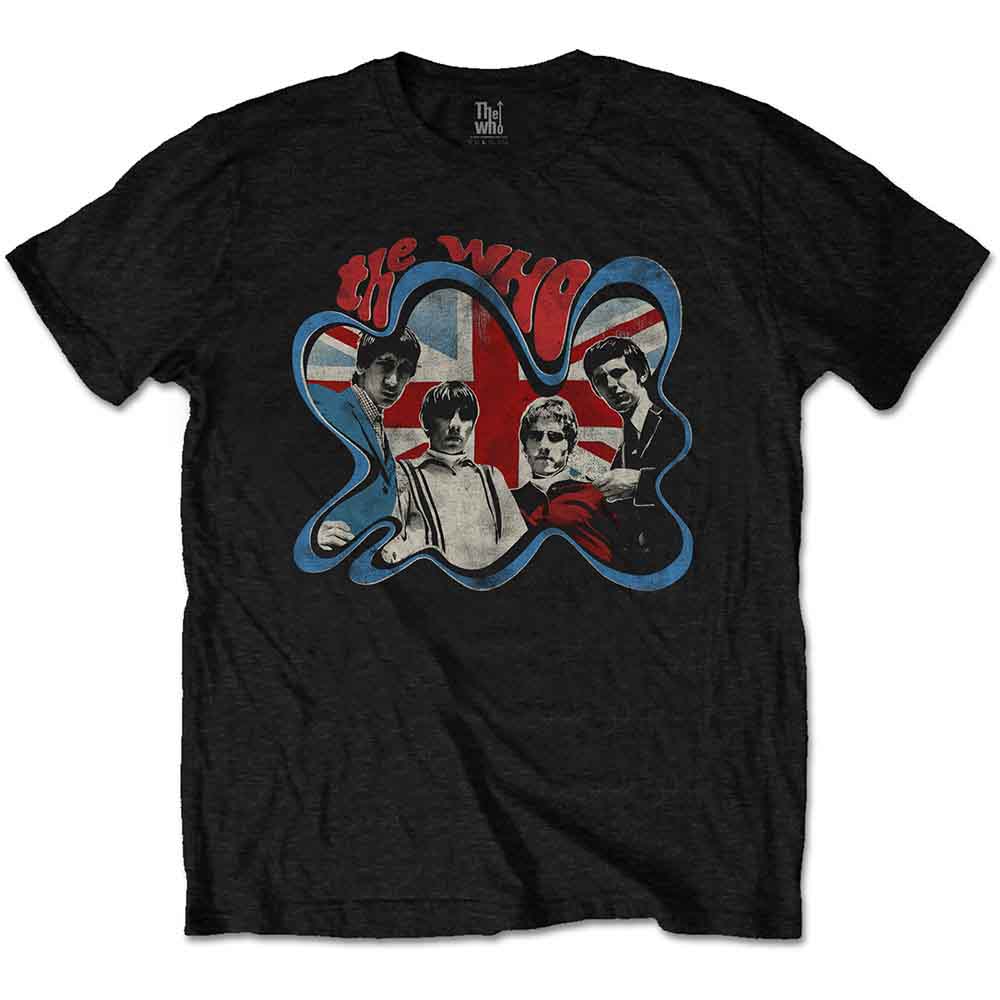 The Who Unisex T-Shirt: Groovy Border (Black)