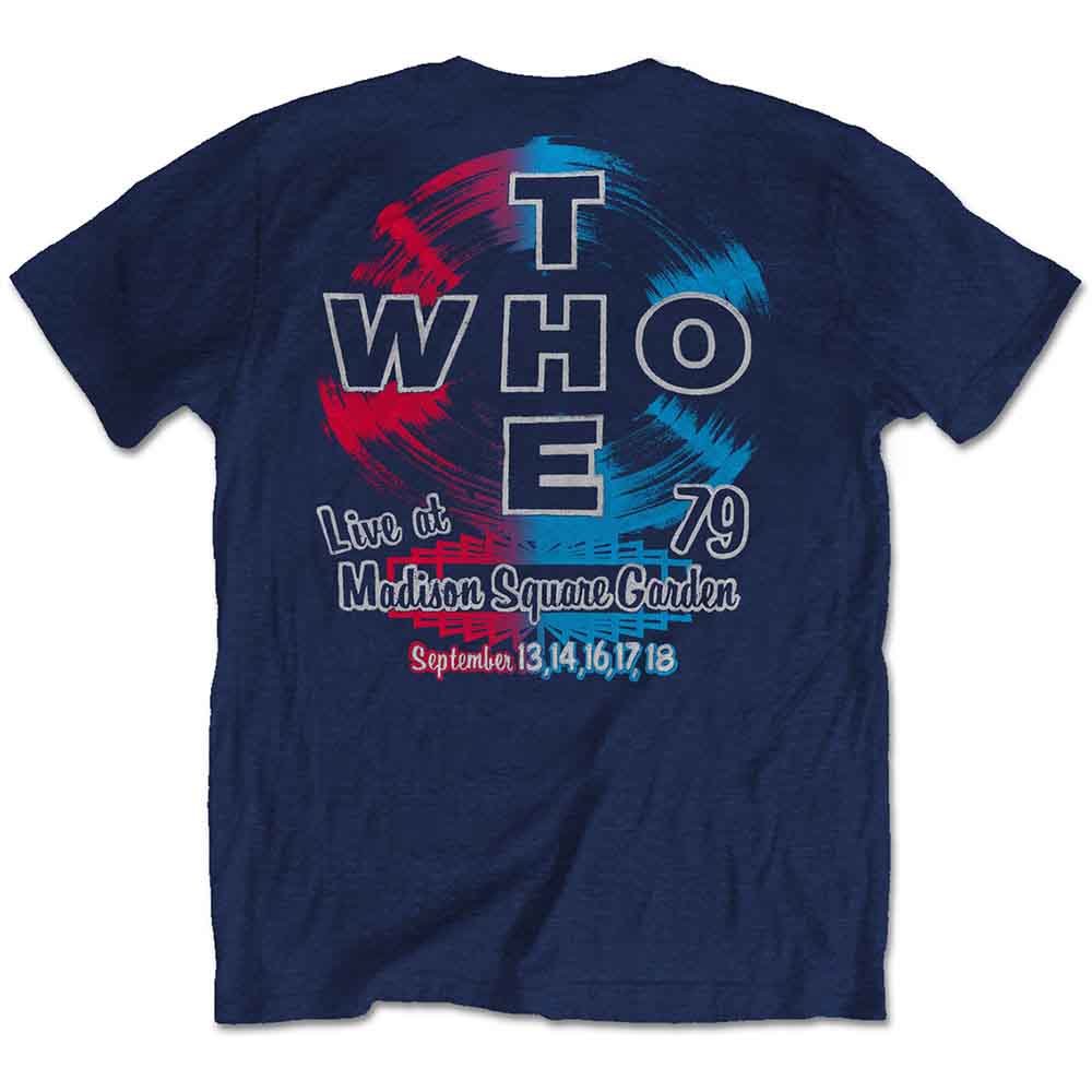 The Who Unisex T-Shirt: Long Live Rock '79 (Navy Blue) (Back Print)