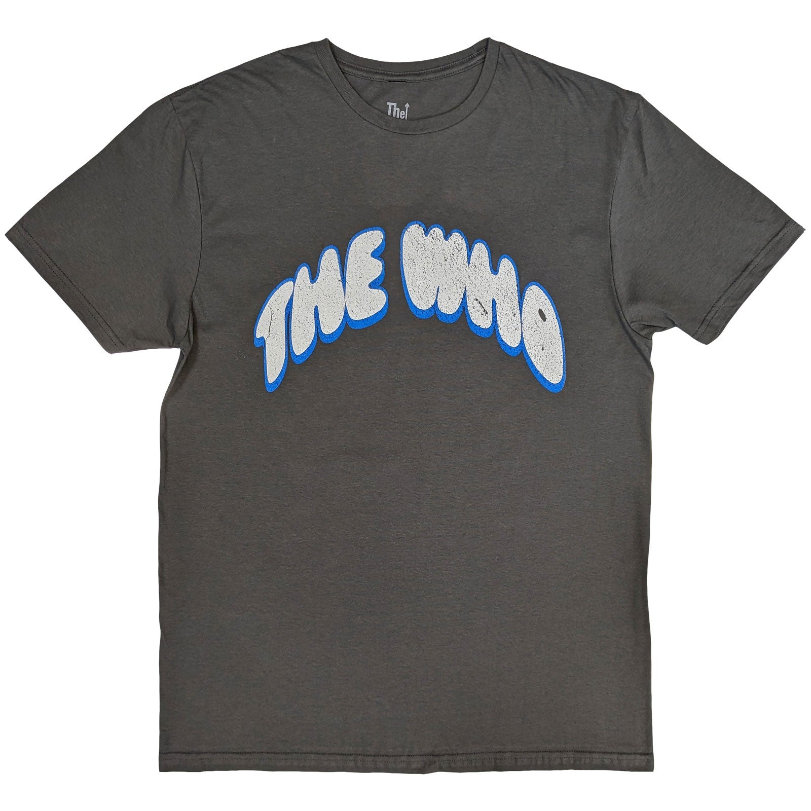 The Who Unisex T-Shirt: Flag Cartoon (Charcoal Grey) (Back Print)