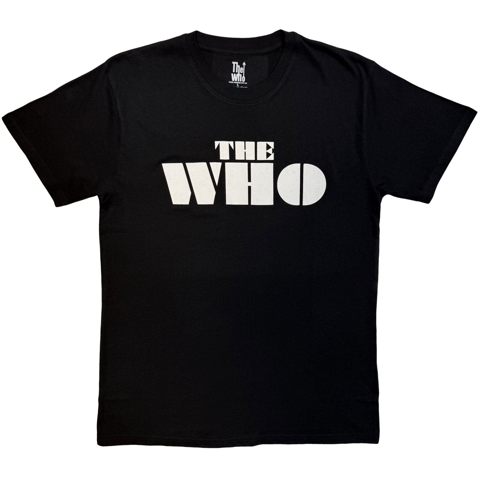 The Who Unisex T-Shirt: Block Logo Mono (Black)