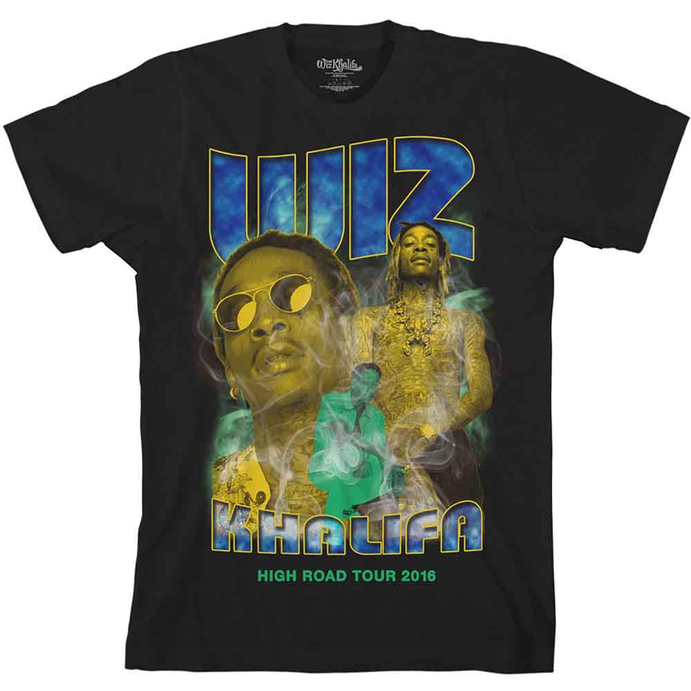 Wiz Khalifa Unisex T-Shirt: 90's (Black) (Back Print)
