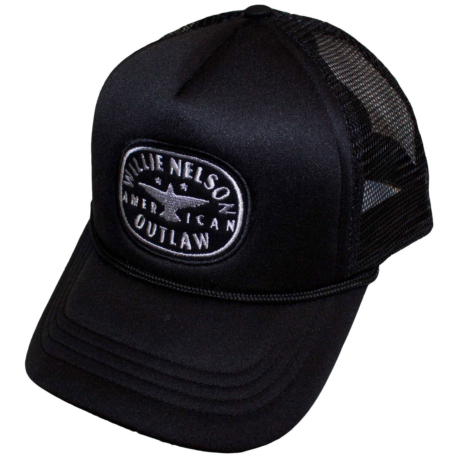 Willie Nelson Unisex Mesh Back Cap: Outlaw (Black)