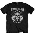 Willie Nelson Unisex T-Shirt: Skull (Black)
