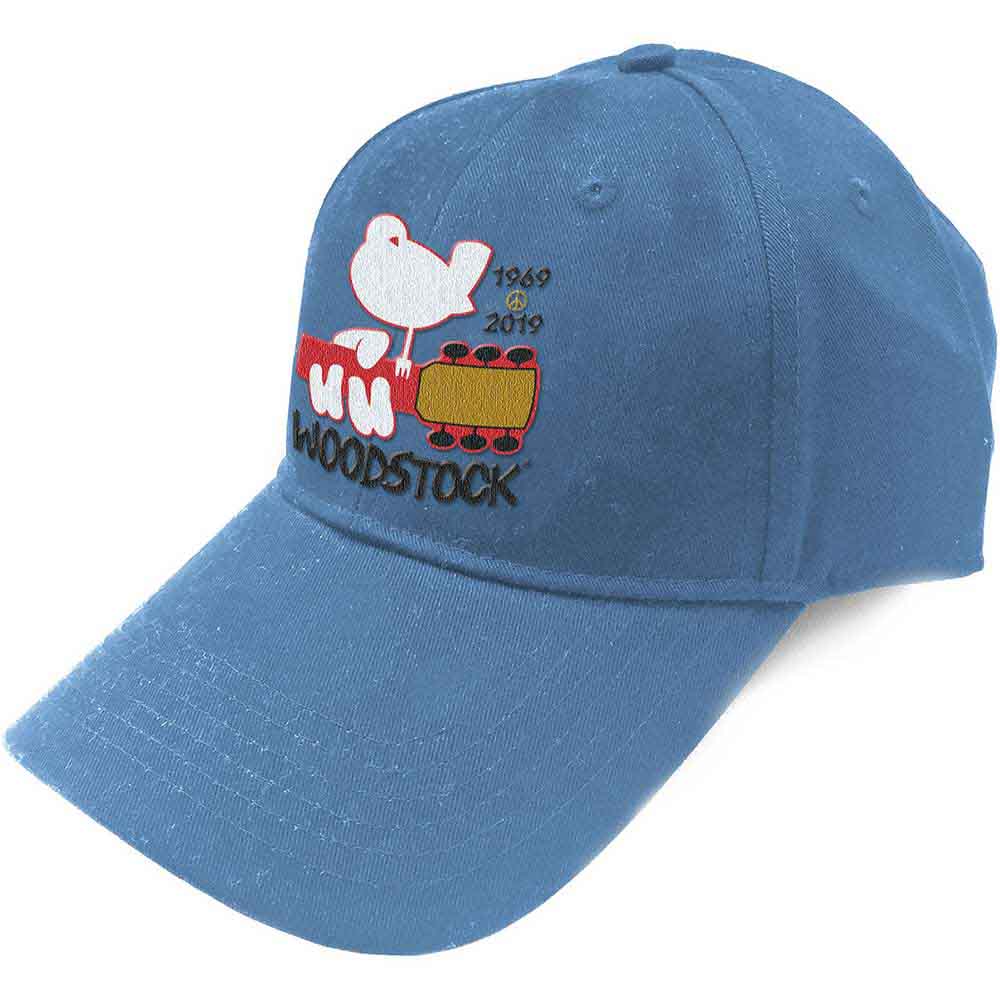 Woodstock Unisex Baseball Cap: Logo (Denim Blue)