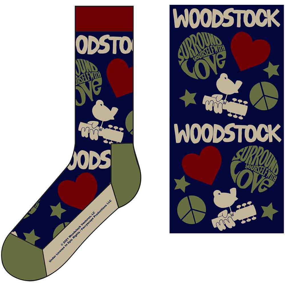 Woodstock Unisex Ankle Socks: Surround Yourself (Navy Blue) (UK Size 7 - 11)