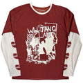 Wu-Tang Clan Unisex 2 In 1 Layered Long Sleeve T-Shirt: Graffiti (Red & White) (Sleeve Print)