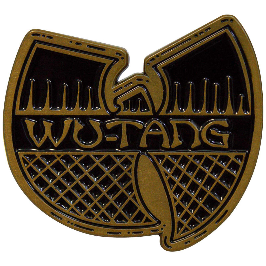 Wu-Tang Clan Pin Badge: Black & Gold Logo