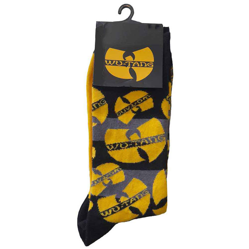 Wu-Tang Clan Unisex Ankle Socks: Logos Yellow (Black) (UK Size 4 - 7)