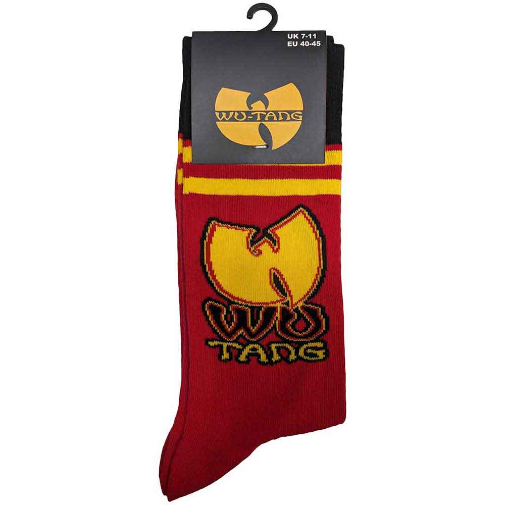 Wu-Tang Clan Unisex Ankle Socks: Wu-Tang Stripes (Red) (UK Size 7 - 11)