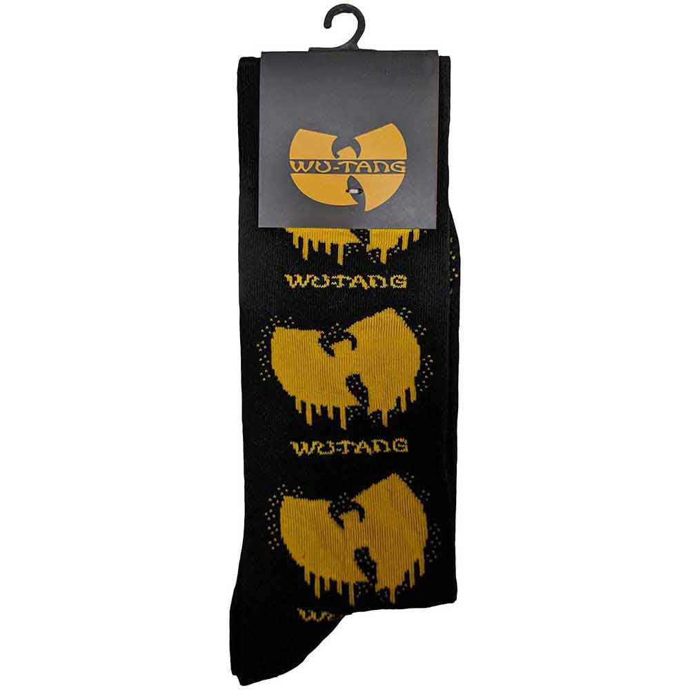 Wu-Tang Clan Unisex Ankle Socks: Dripping Logo (Black) (UK Size 4 - 7)