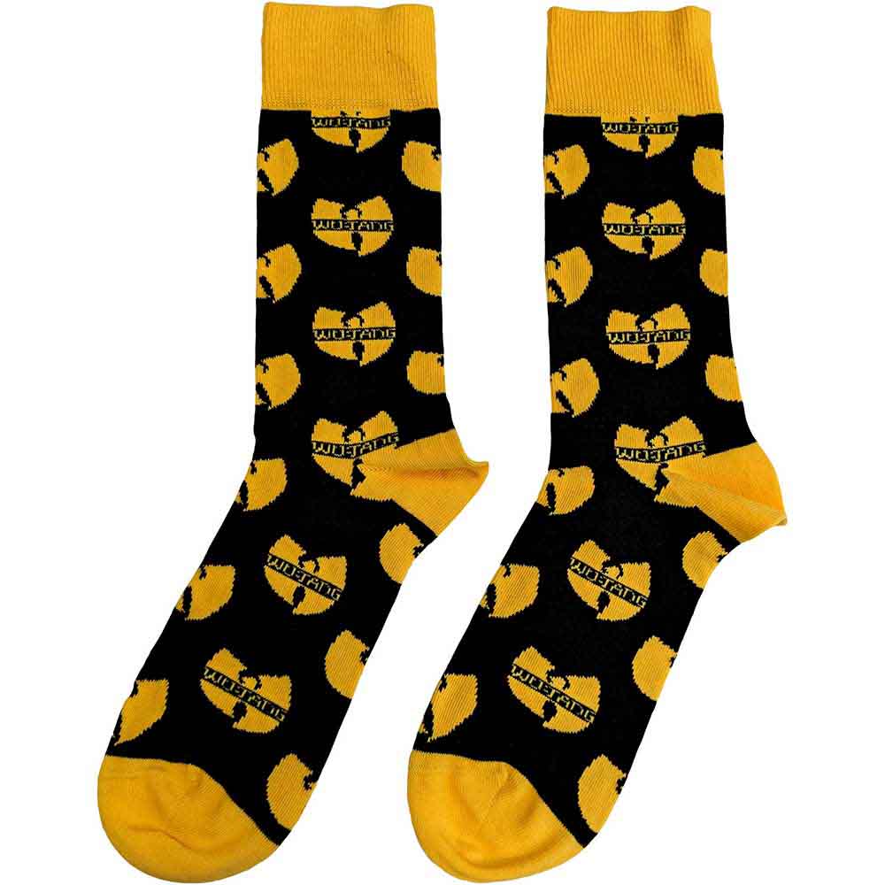 Wu-Tang Clan Unisex Ankle Socks: Logo Repeat (Black) (UK Size 7 - 11)