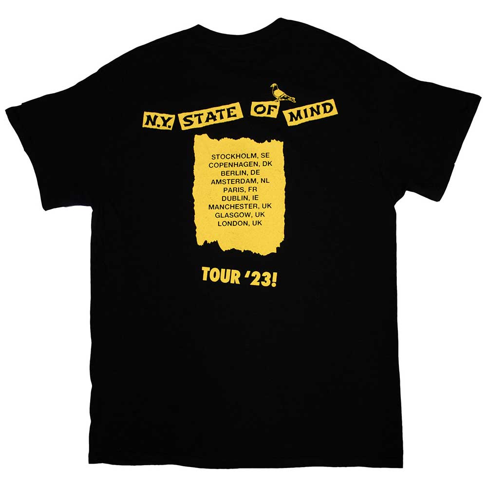 Wu-Tang Clan Unisex T-Shirt: Tour '23 NY State Of Mind (Black) (Back Print & Ex-Tour)