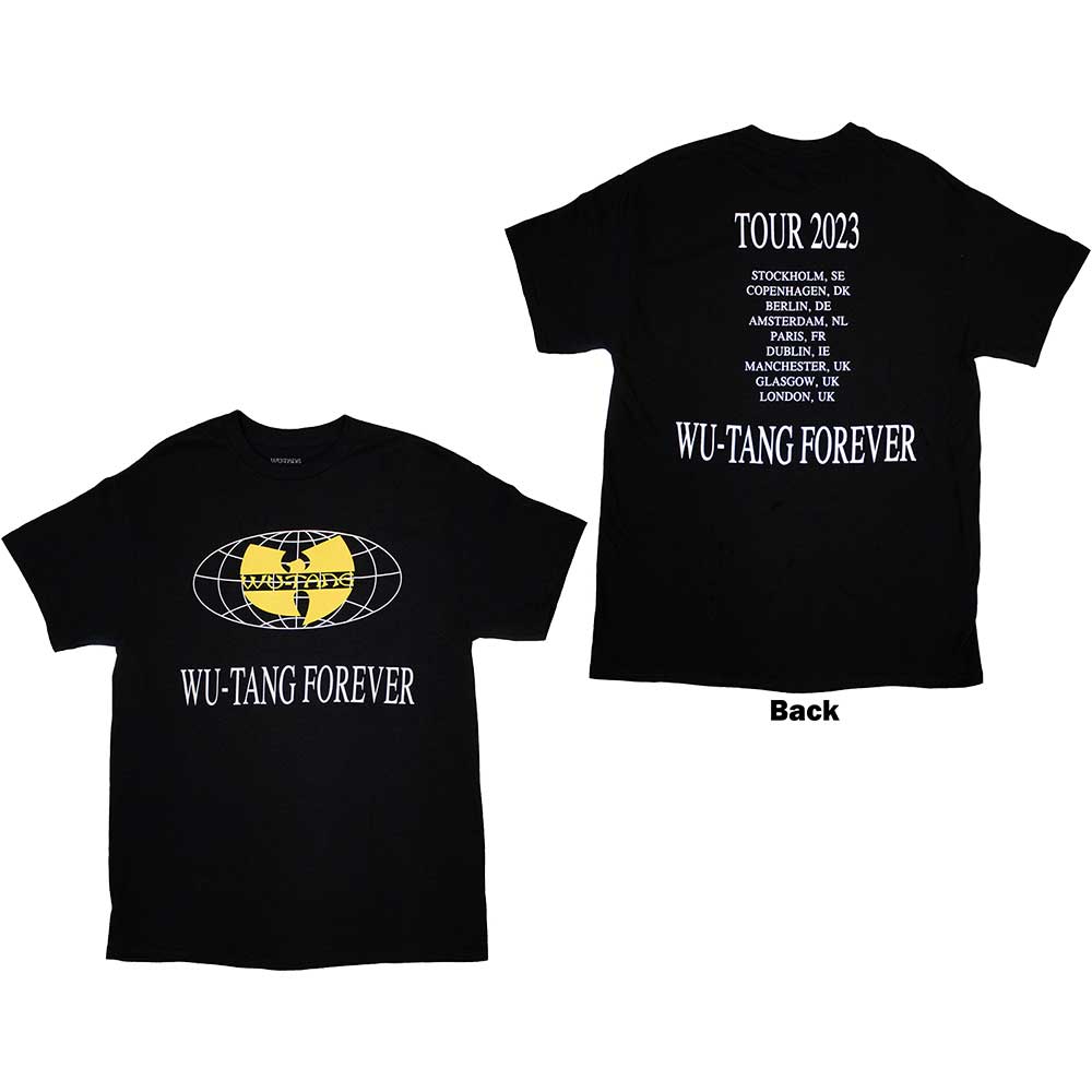 Wu-Tang Clan Unisex T-Shirt: Tour '23 Wu-Tang Forever (Black) (Back Print & Ex-Tour)