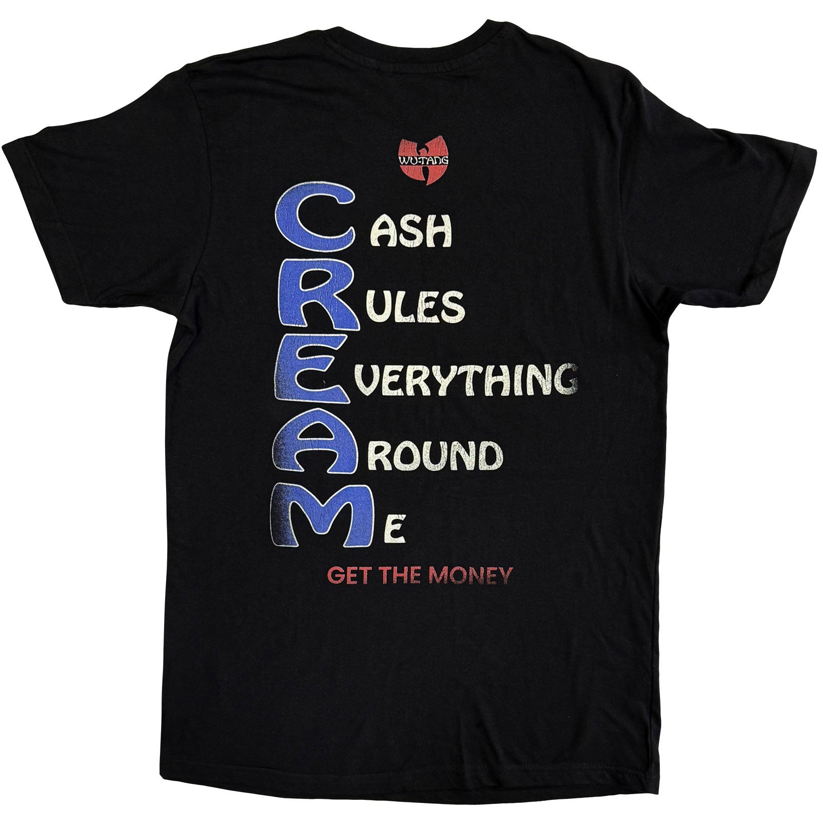 Wu-Tang Clan Unisex T-Shirt: C.R.E.A.M. (Black) (Back Print)