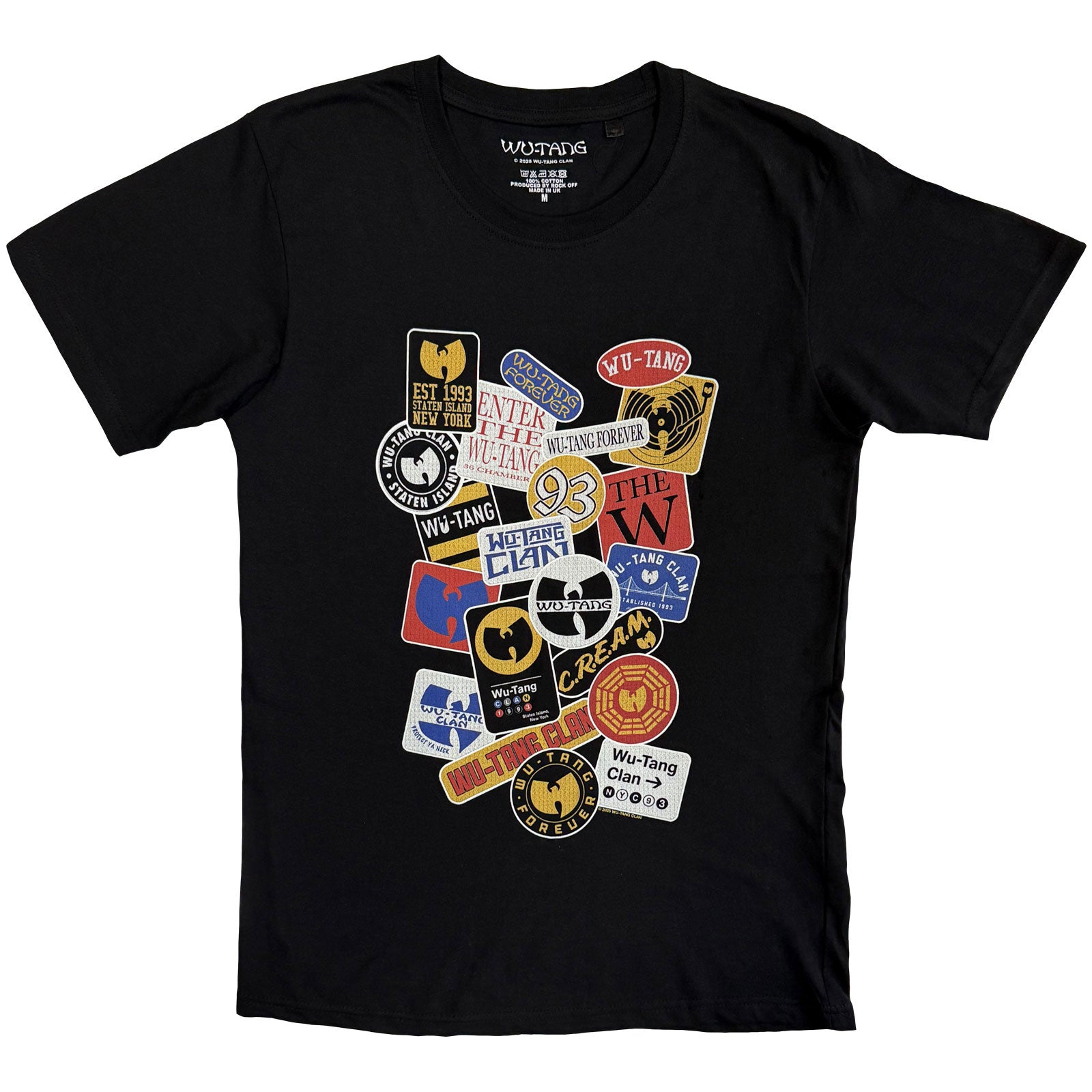 Wu-Tang Clan Unisex T-Shirt: Badges (Black)