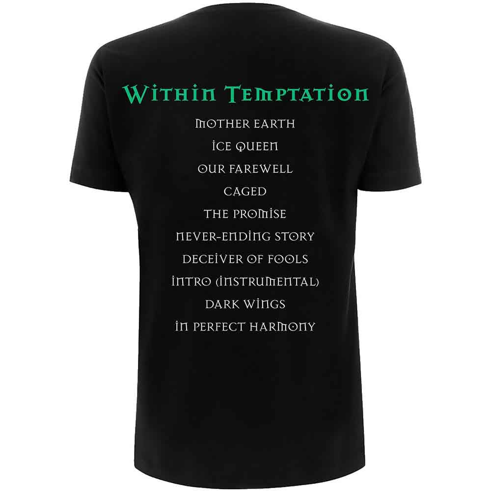 Within Temptation Unisex T-Shirt: Mother Earth (Black) (Back Print)
