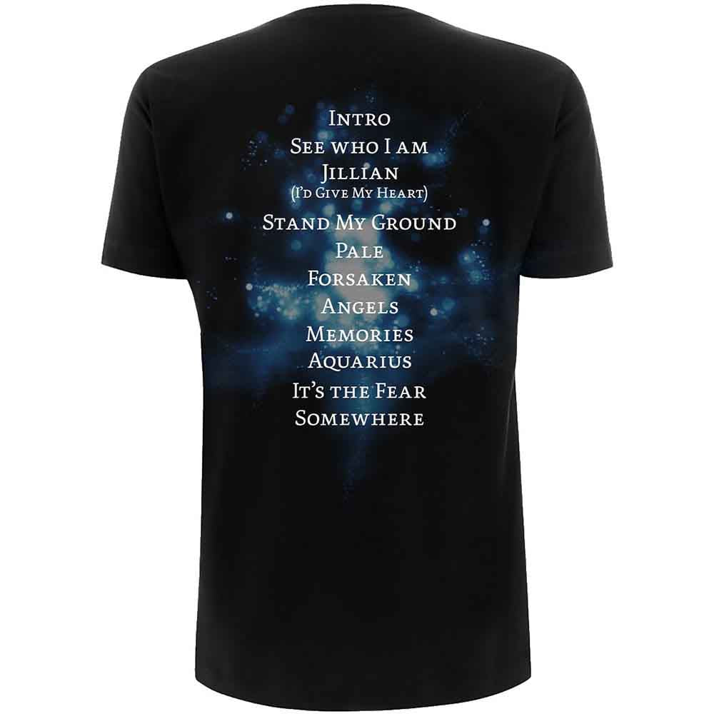Within Temptation Unisex T-Shirt: Silent Force Tracks (Black) (Back Print)