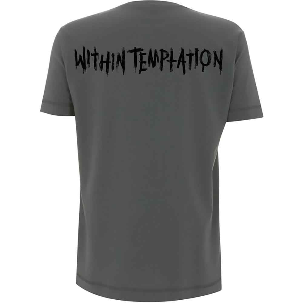 Within Temptation Unisex T-Shirt: Purge Jumbo (Charcoal Grey) (Back Print)