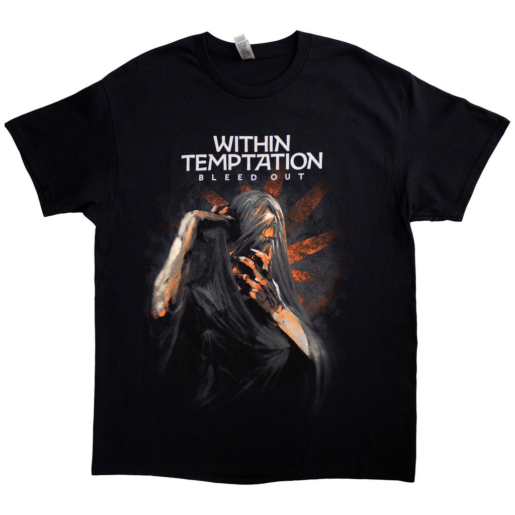 Within Temptation Unisex T-Shirt: Bleed Out Album (Black) (Back Print)