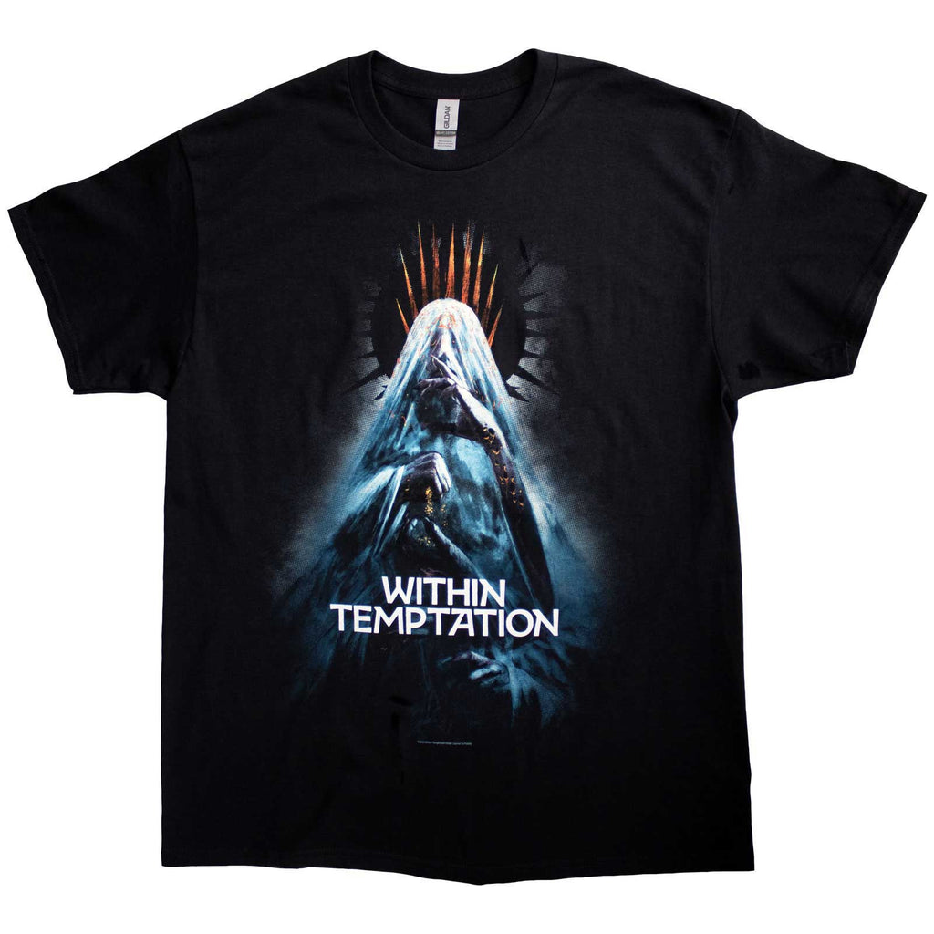 Within Temptation Unisex T-Shirt: Bleed Out Veil (Black) (Back Print)