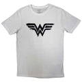 DC Comics Unisex T-Shirt: Wonder Woman - Black Paint Logo (White)