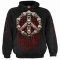 Spiral Unisex Pullover Hoodie: War Kills (Black) (Back & Sleeve Print)