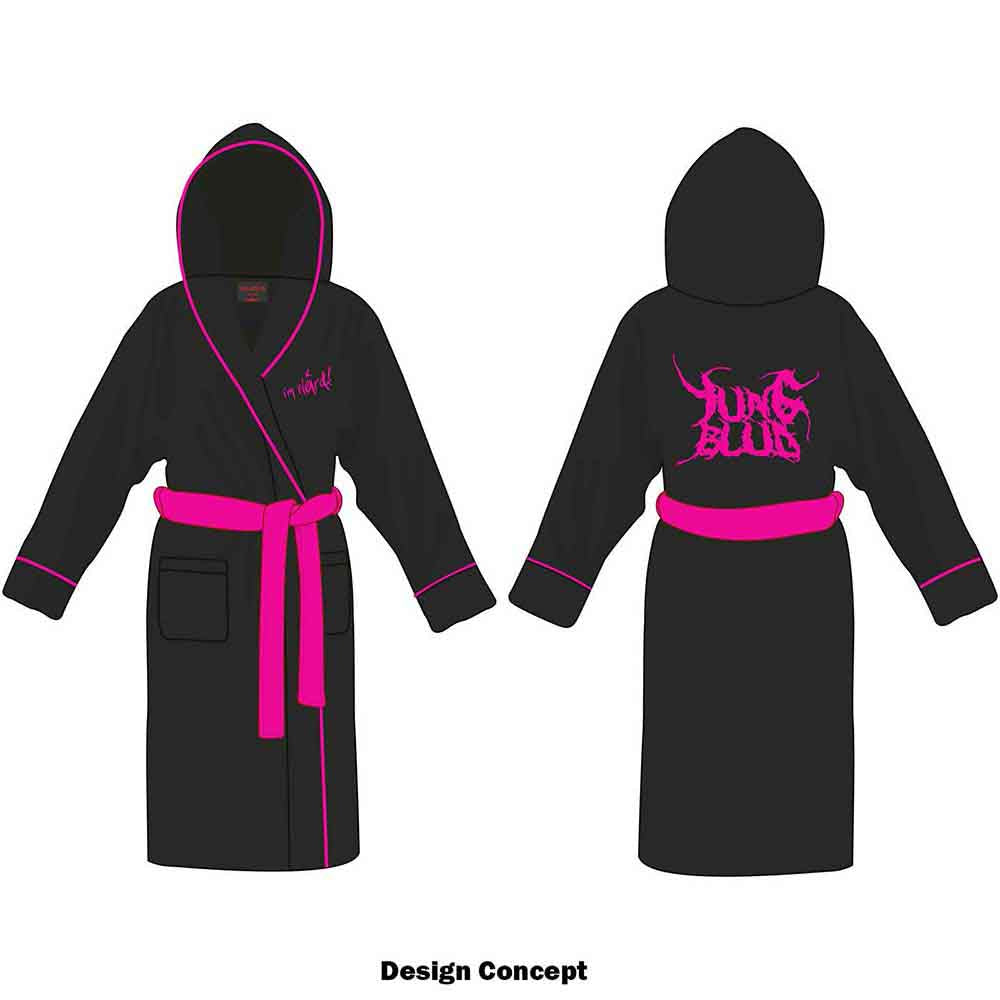 Yungblud Unisex Bathrobe: I'm Weird (Black & Hot Pink) (Back Print)