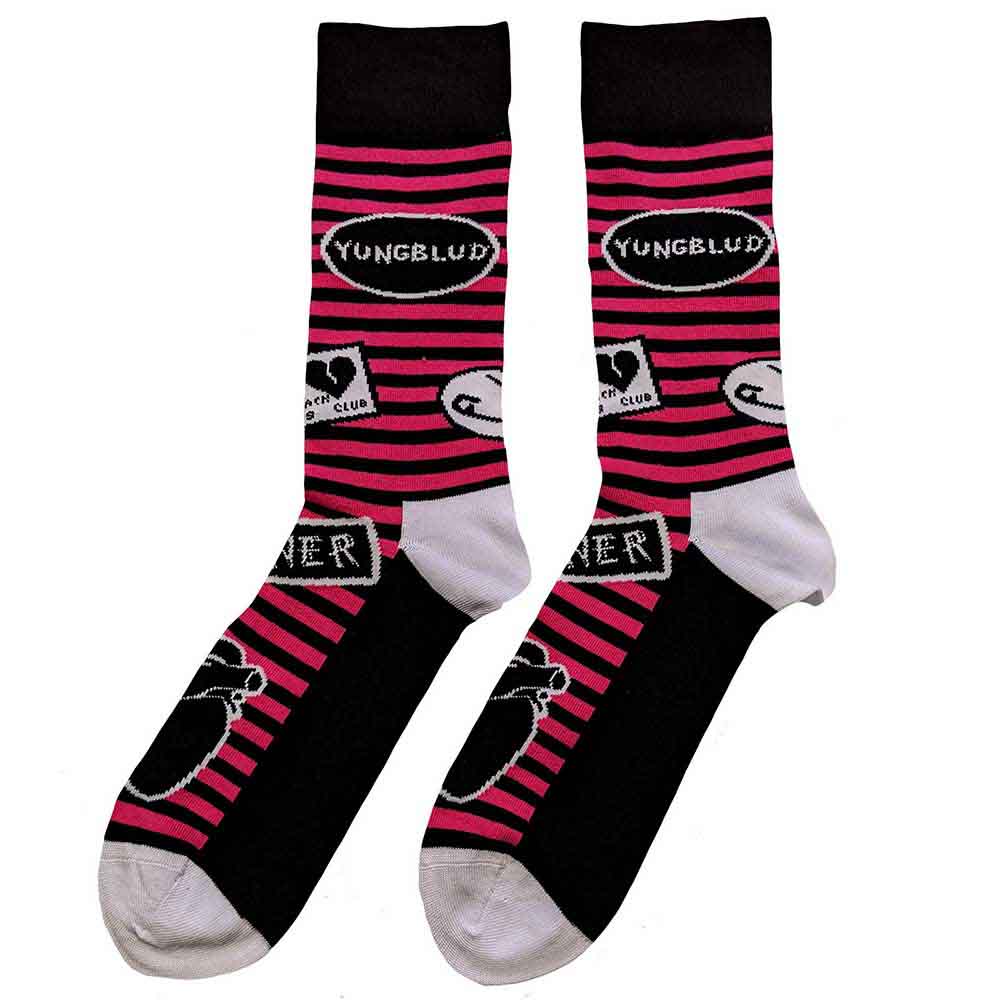 Yungblud Unisex Ankle Socks: Symbols (Black) (UK Size 7 - 11)
