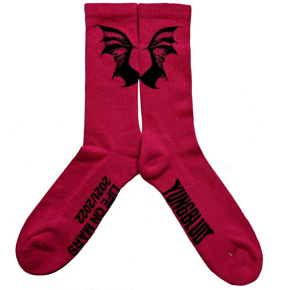 Yungblud Unisex Ankle Socks: Life on Mars Tour (Pink) (UK Size 7 - 11)
