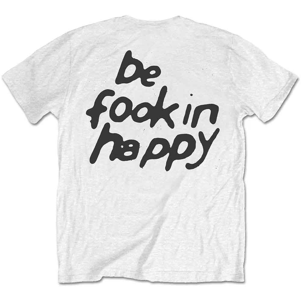 Yungblud Unisex T-Shirt: Face (White) (Back Print)