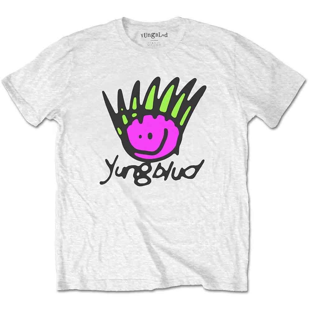 Yungblud Unisex T-Shirt: Face (White) (Back Print)