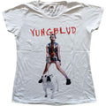 Yungblud Ladies T-Shirt: Strawberry Lipstick (White)